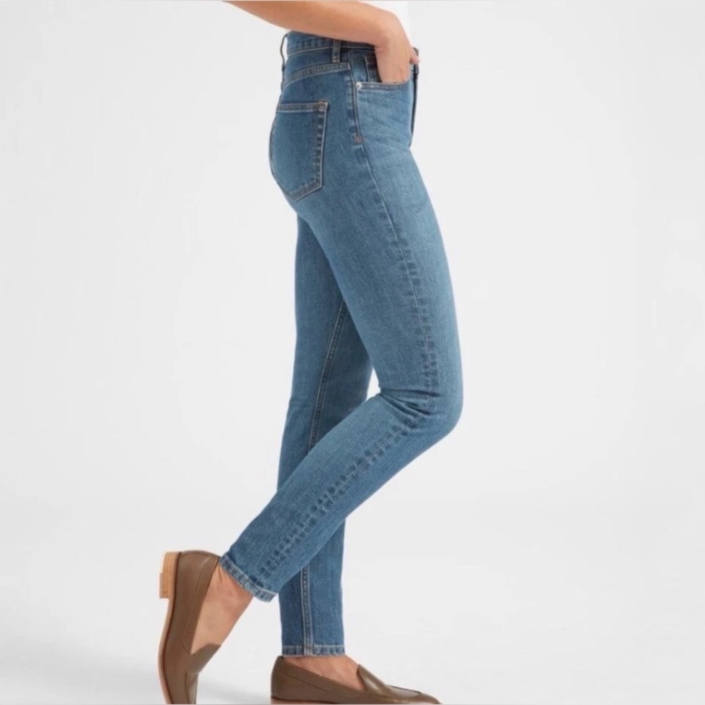Everlane High Rise Classic Ankle Jean Vintage Light Wash Blue Size 30